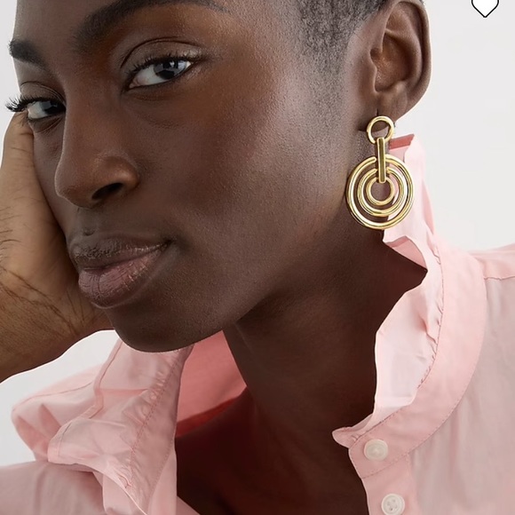 J. Crew Gold-Tone Circle Earrings - Picture 2 of 8